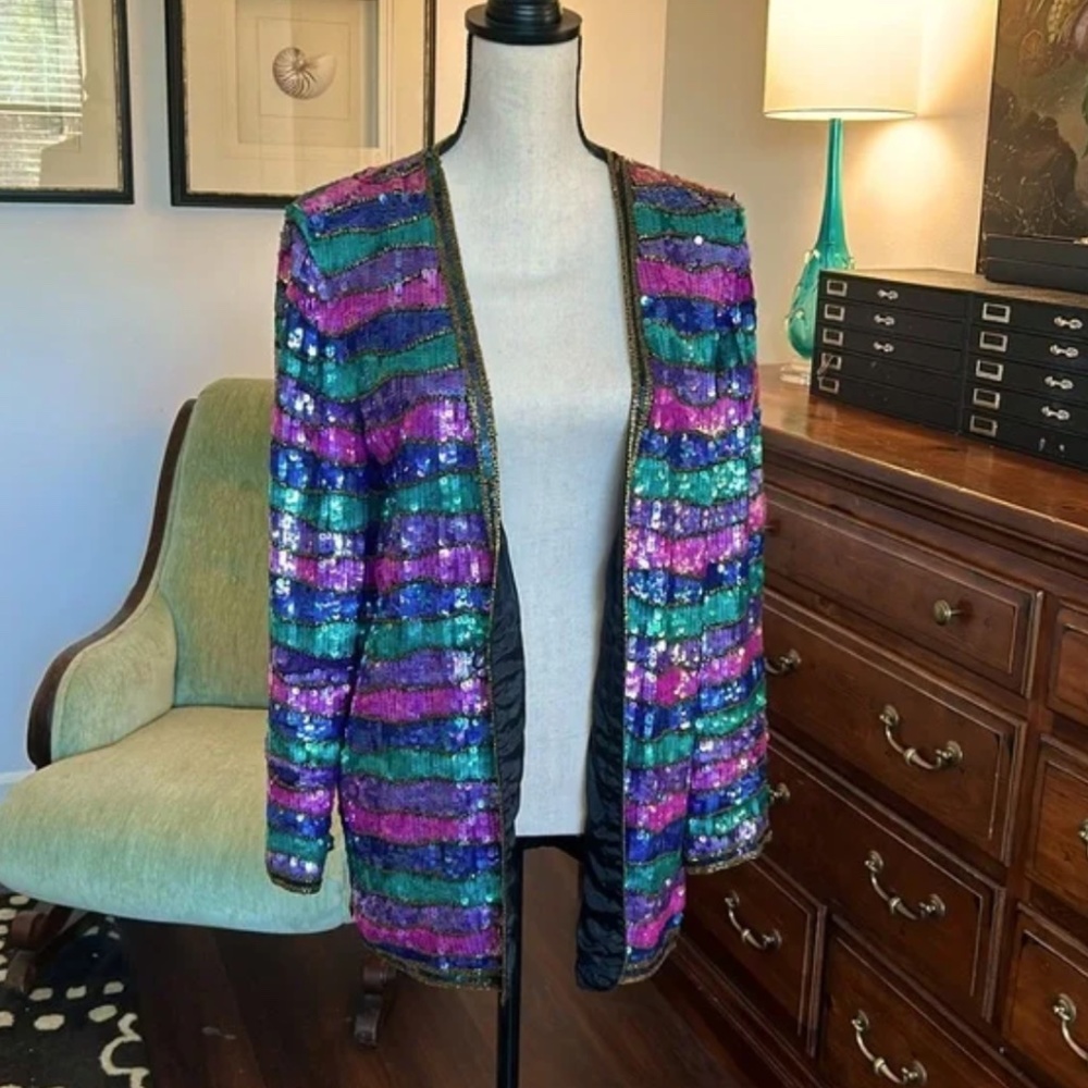 Joan Leslie Evenings Sequined jacket - M